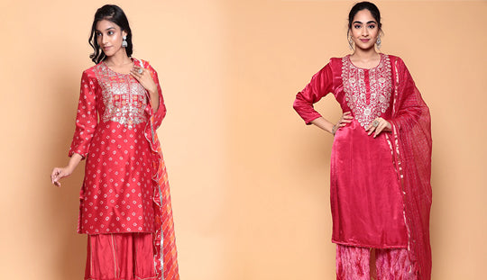 Designer suits for karwa on sale chauth