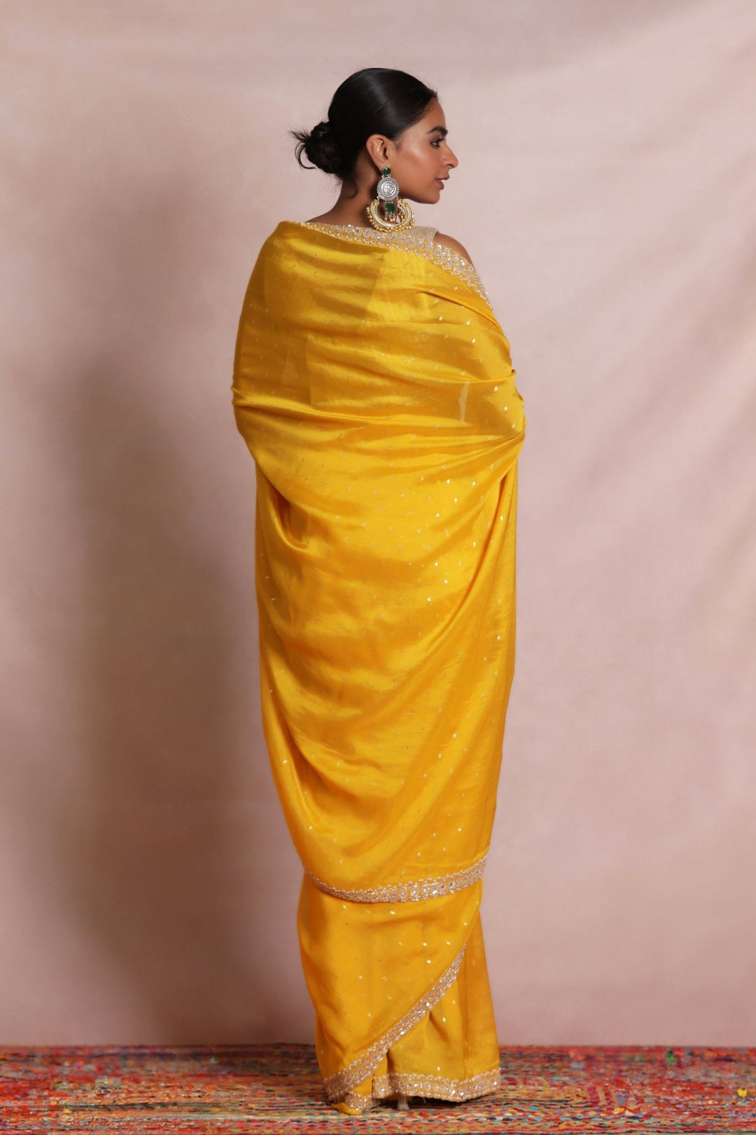 Handloom Organza Saree with Embellished work