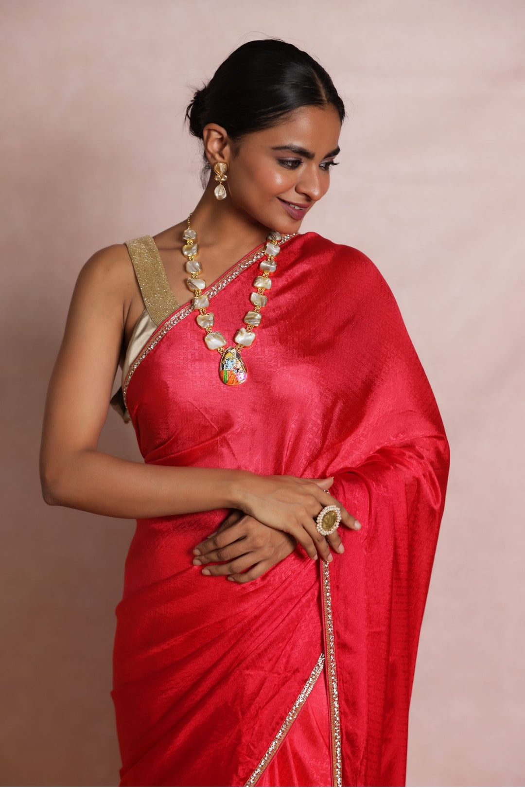 Silk Saree Embellished with Intricate Border Detailing