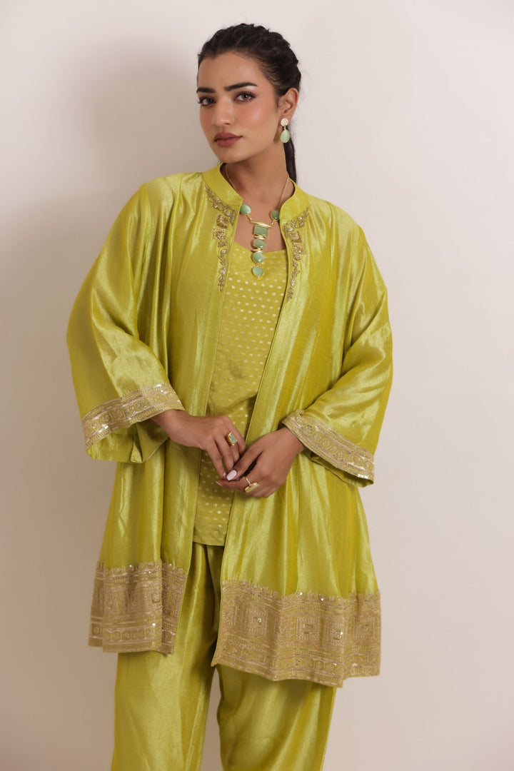 Chinon Indowestern Suit with Embroidered work