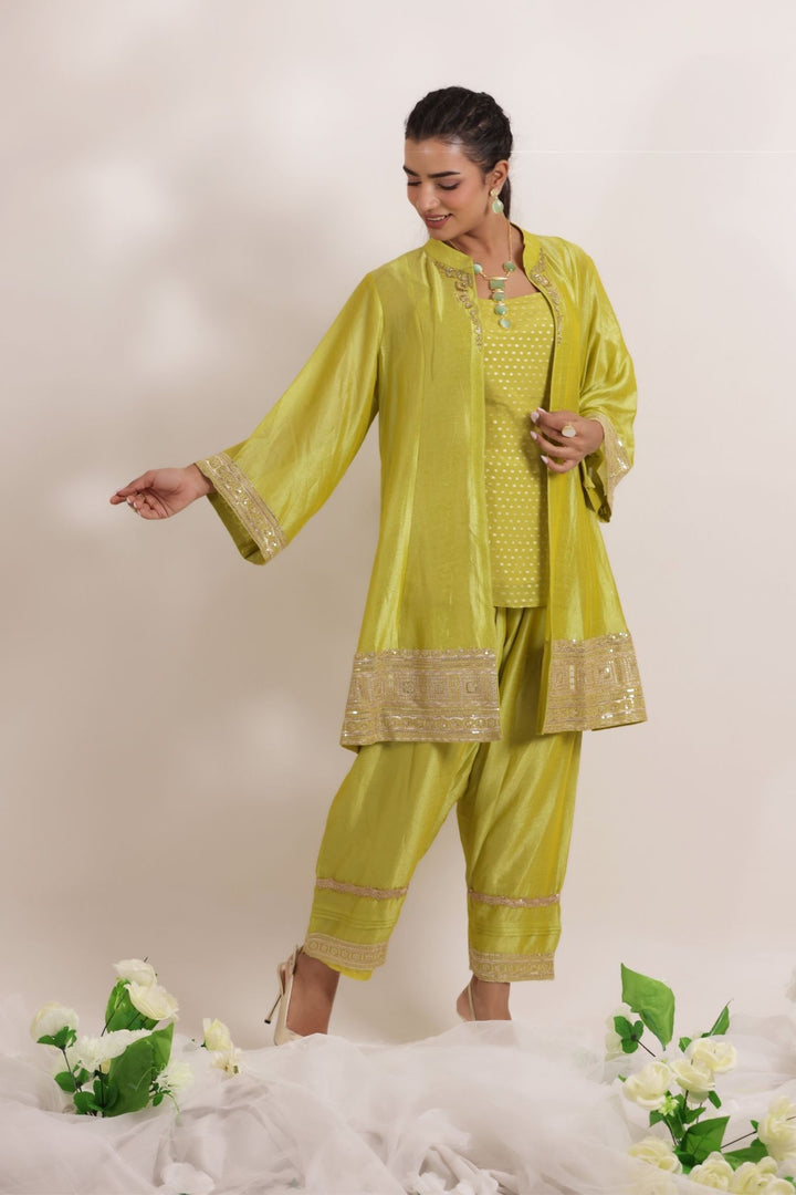 Chinon Indowestern Suit with Embroidered work