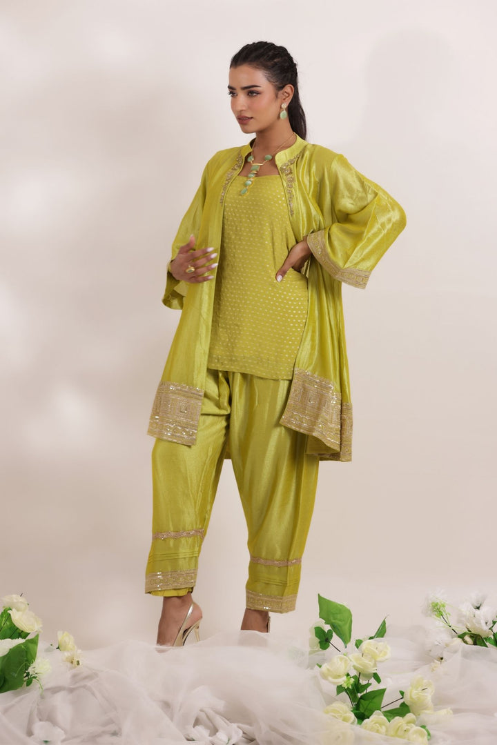 Chinon Indowestern Suit with Embroidered work