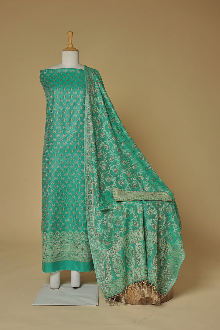 Handloom Silk Blend Unstitched Suit