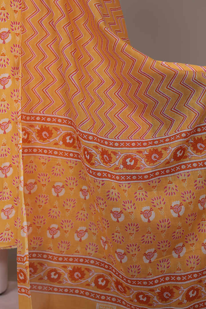 Printed Cotton Unstitched Suit