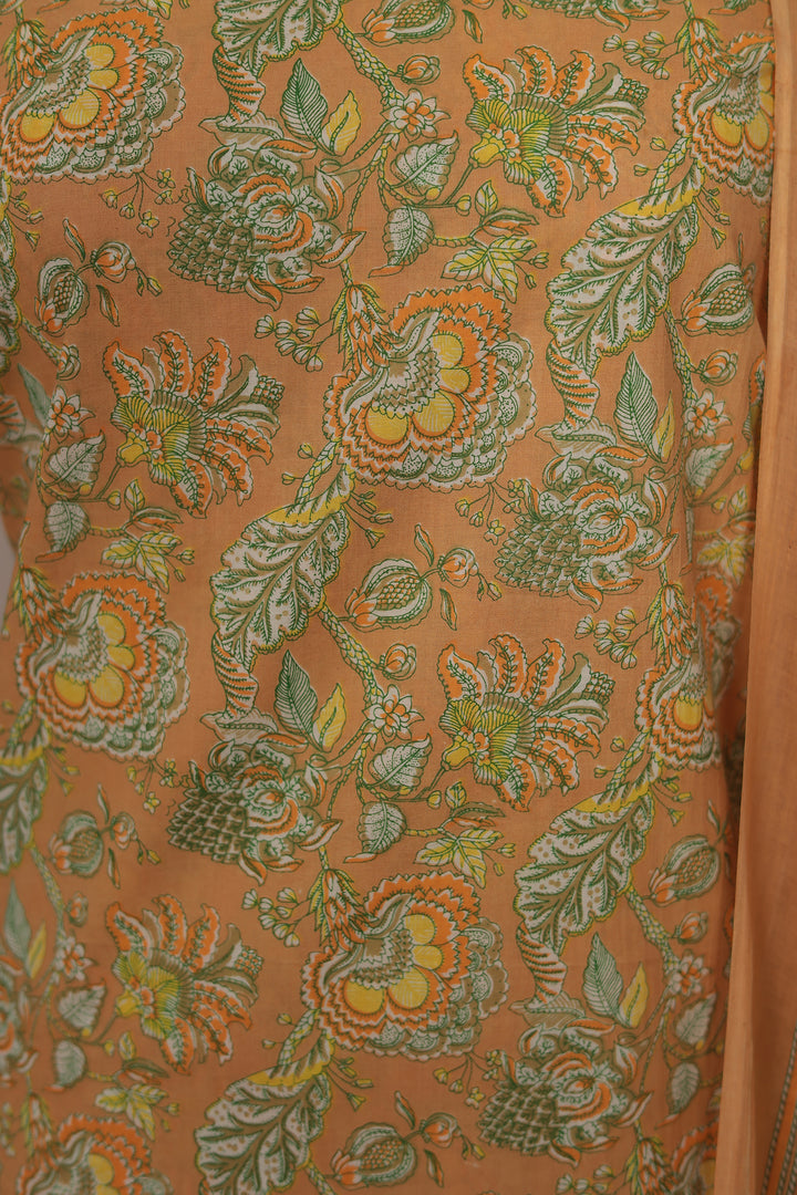 Printed Cotton Unstitched Suit