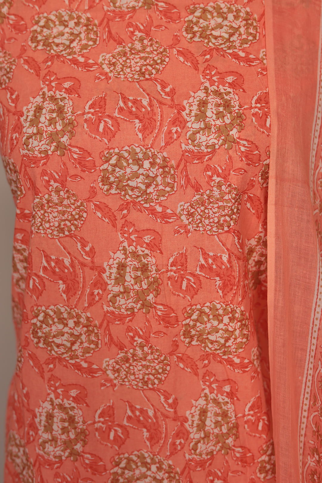 Printed Cotton Unstitched Suit