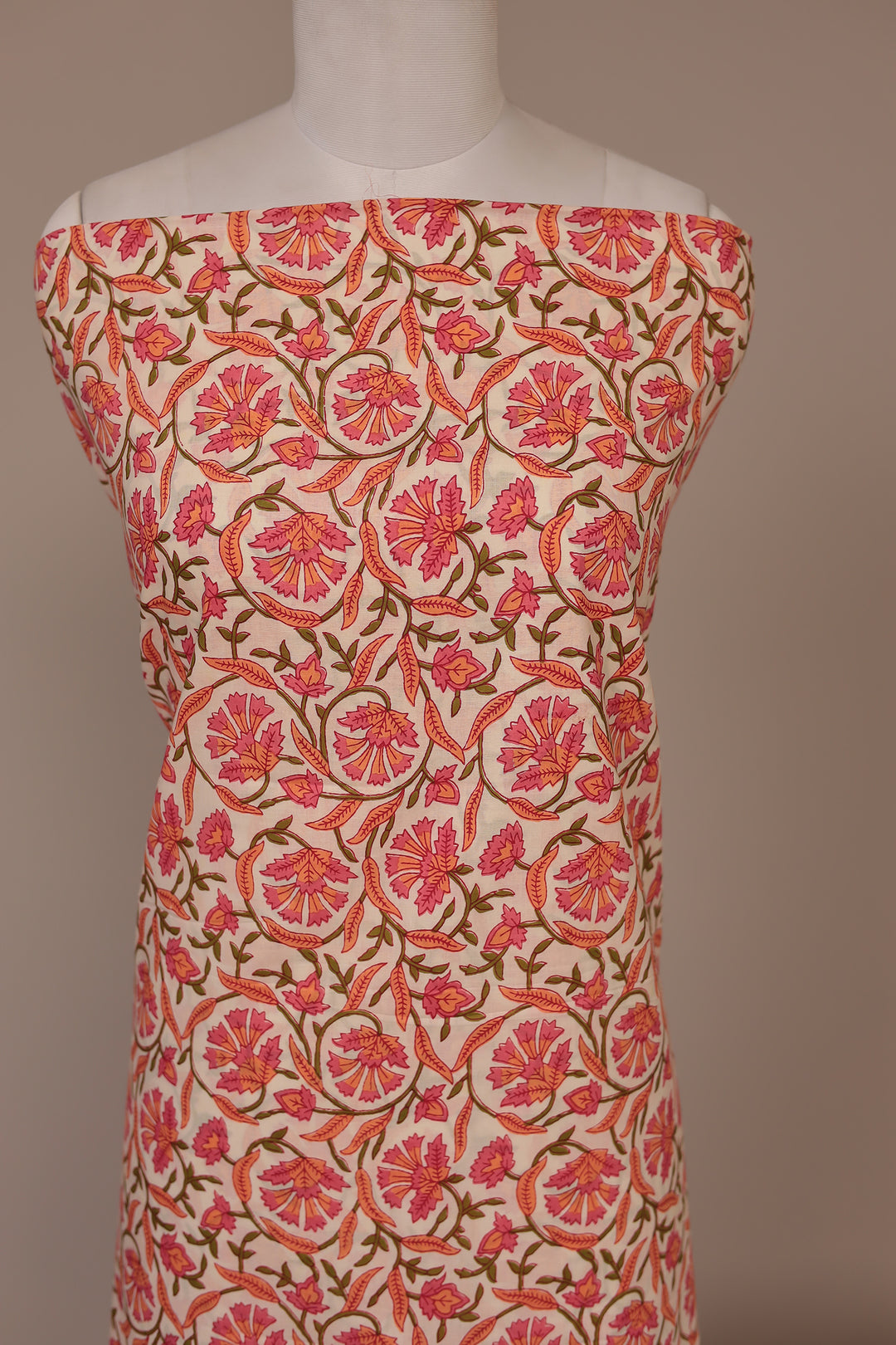 Printed Cotton Unstitched Suit