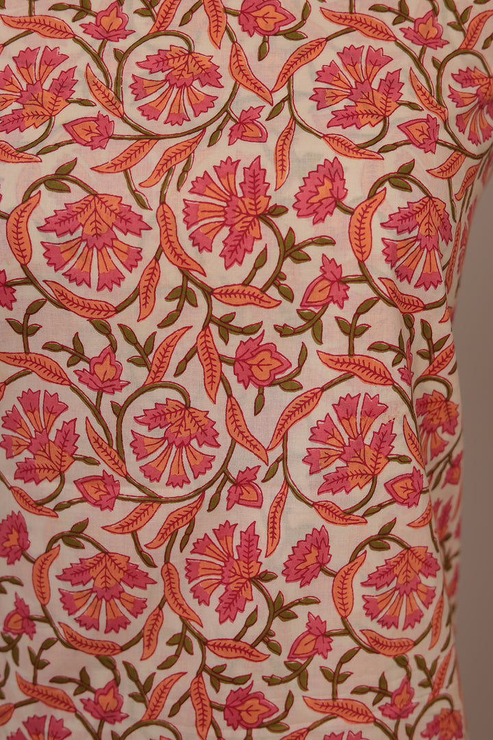 Printed Cotton Unstitched Suit