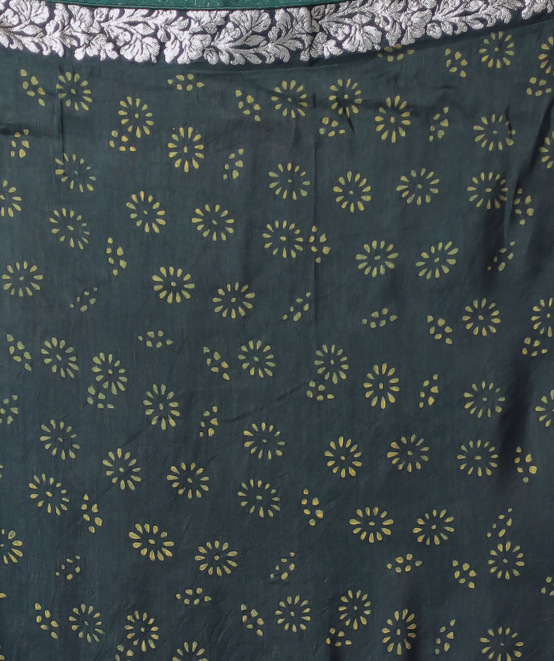 Printed Silk Saree with Embroidered Border