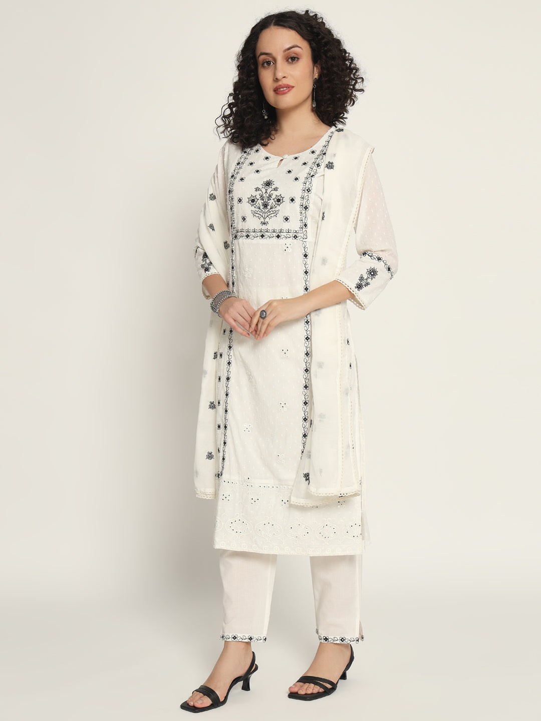 Pure Cotton Kurta Set Stitched with Thread work