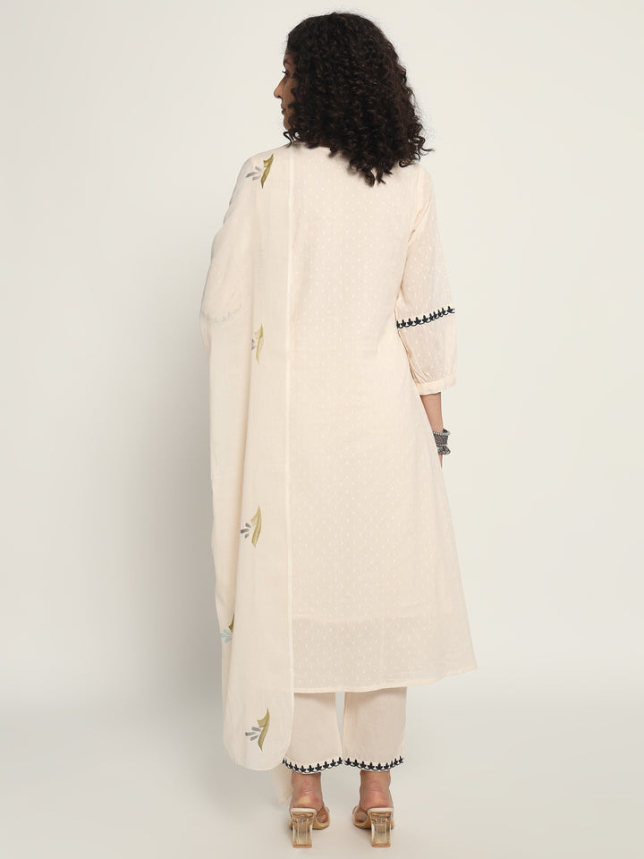 Pure Cotton Kurta Set Stitched with Thread work