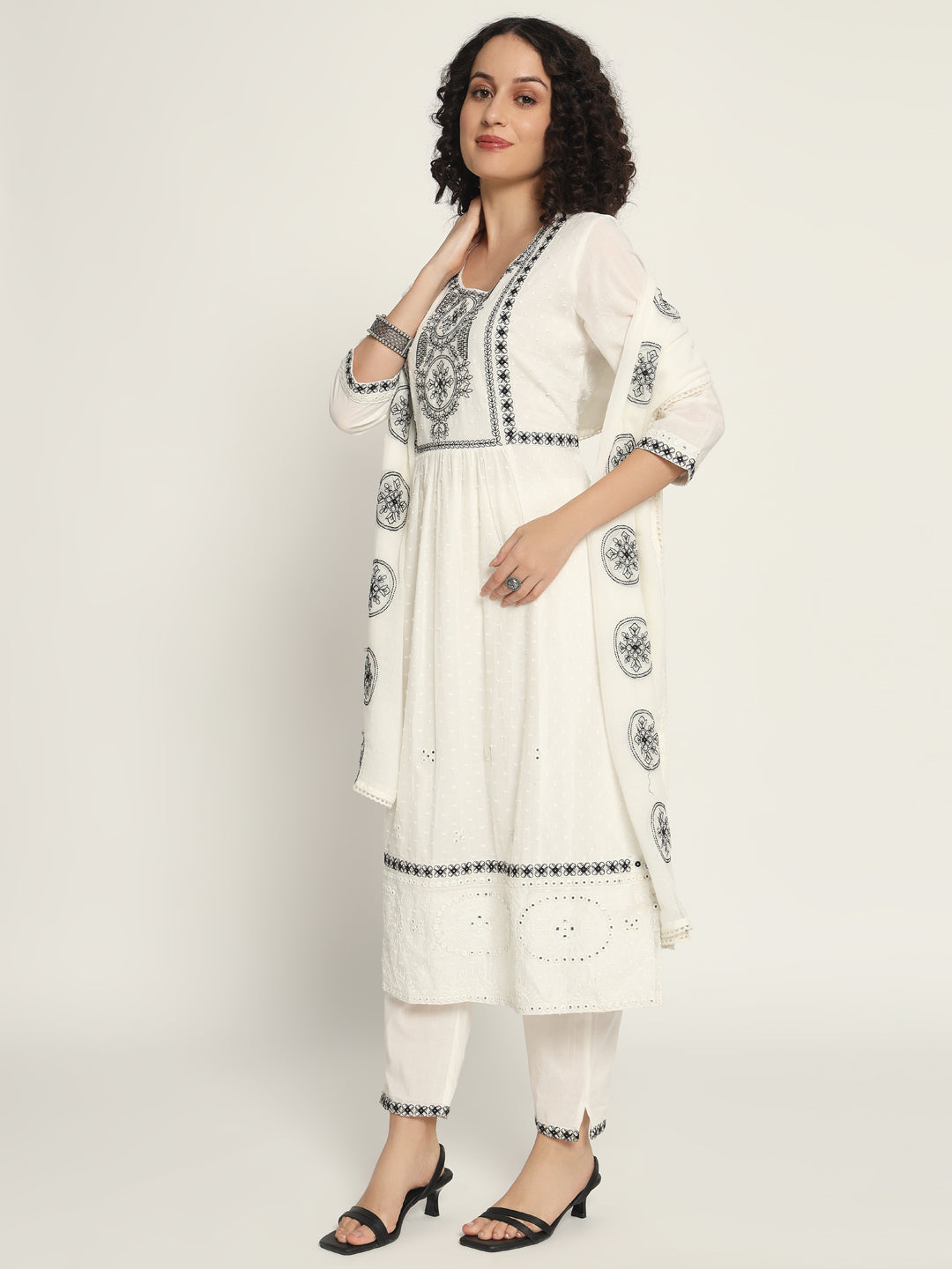 Pure Cotton Kurta Set Stitched with Thread work