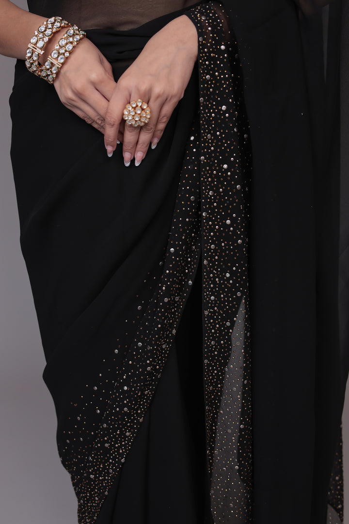 Embellished Georgette Saree with Foil work