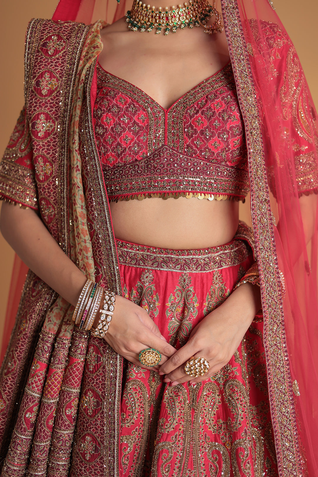 Silk Lehenga with Embroidered with intricate detailing