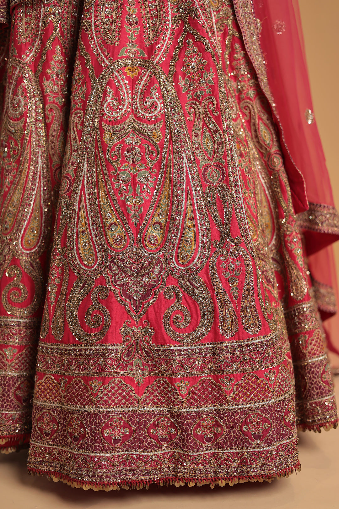 Silk Lehenga with Embroidered with intricate detailing