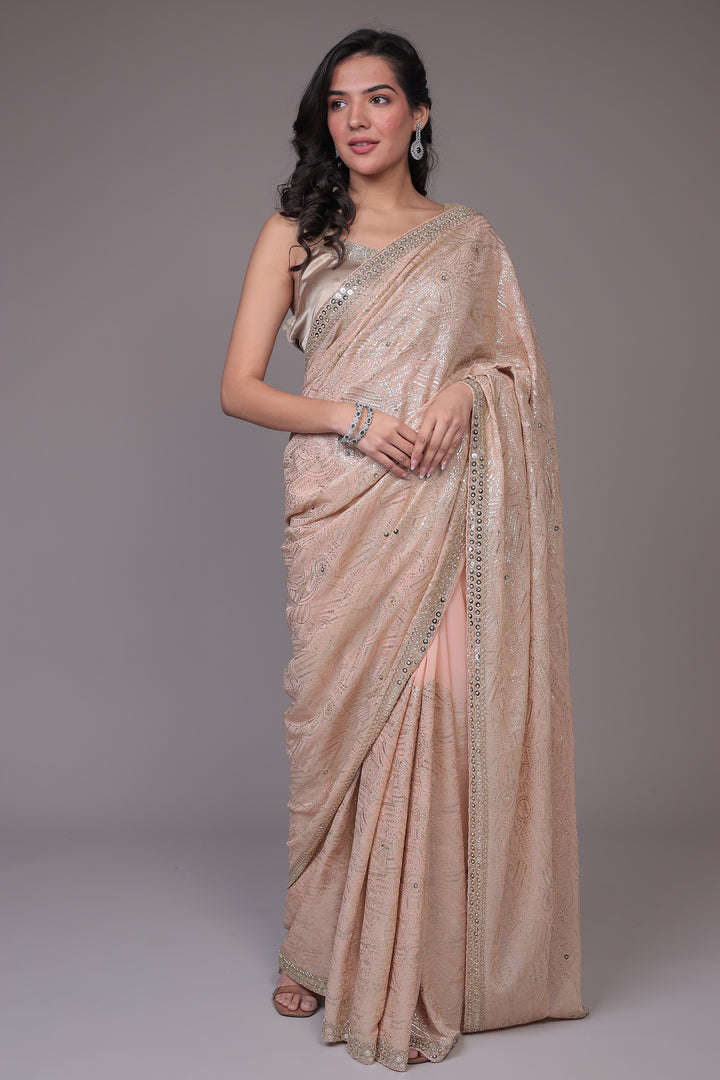 Georgette Saree with Sequins and Embellished work