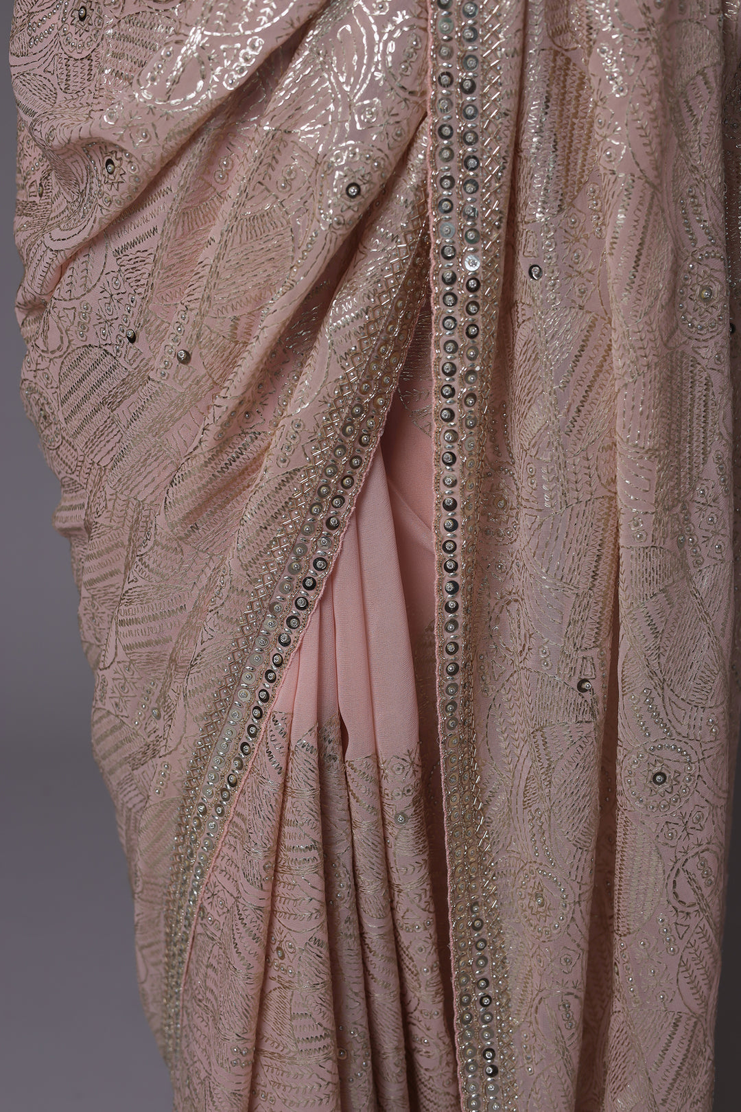 Georgette Saree with Sequins and Embellished work