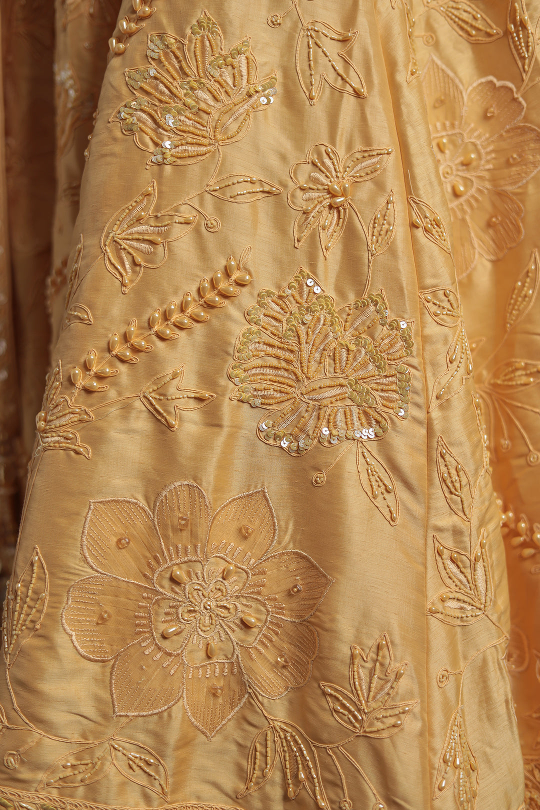 Embroidered Silk Lehenga with Embellished Detailing