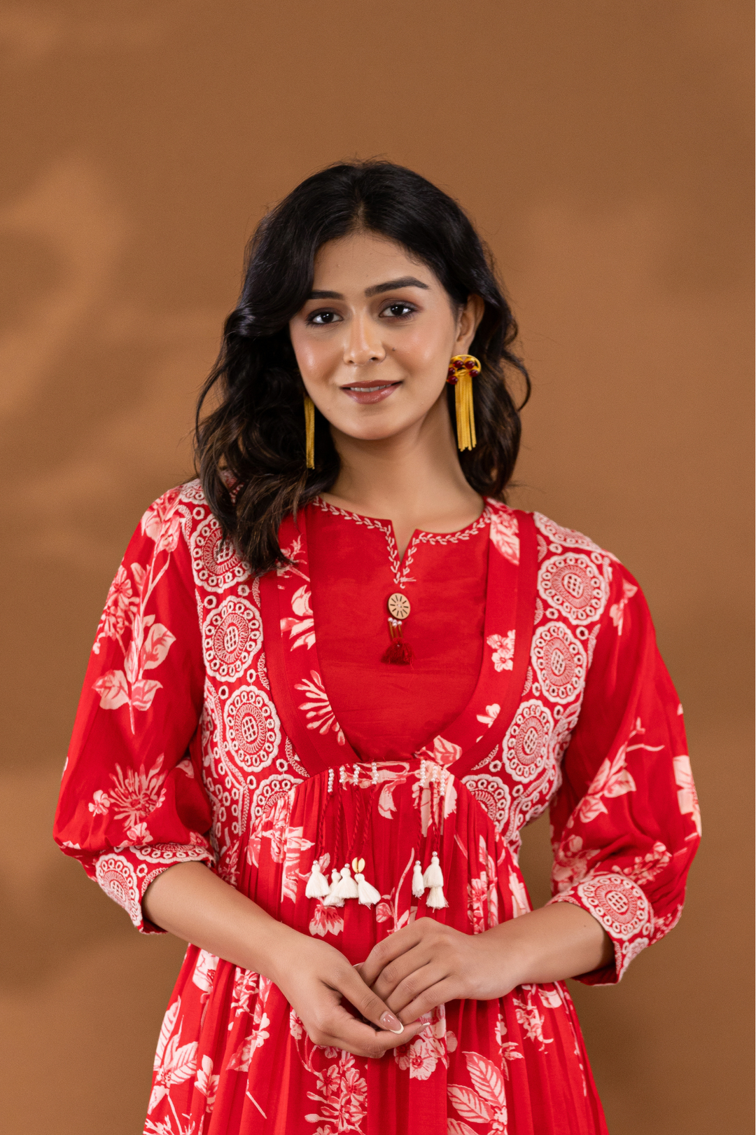 Silk Blend Kurta Set Stitched with Embroidered work