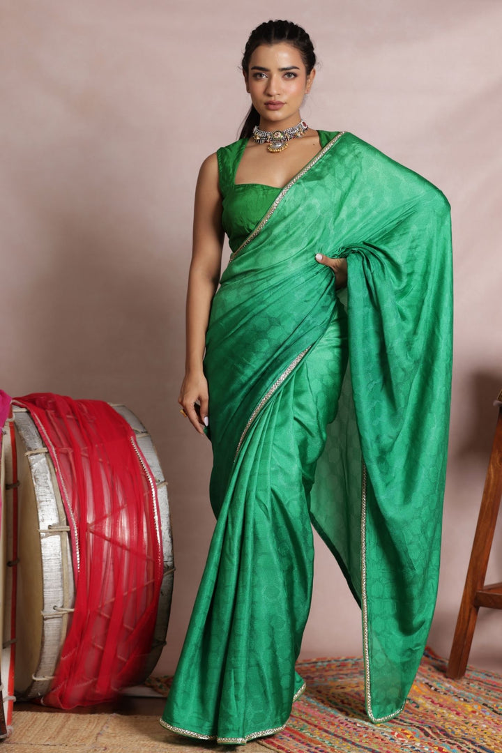 Silk Saree Embellished with Intricate Border Detailing