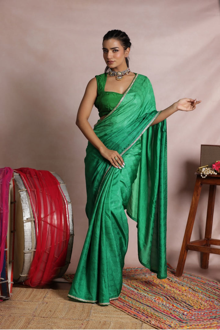 Silk Saree Embellished with Intricate Border Detailing