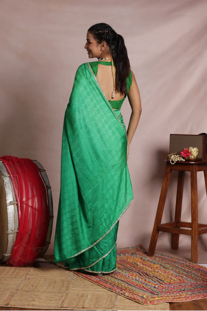 Silk Saree Embellished with Intricate Border Detailing