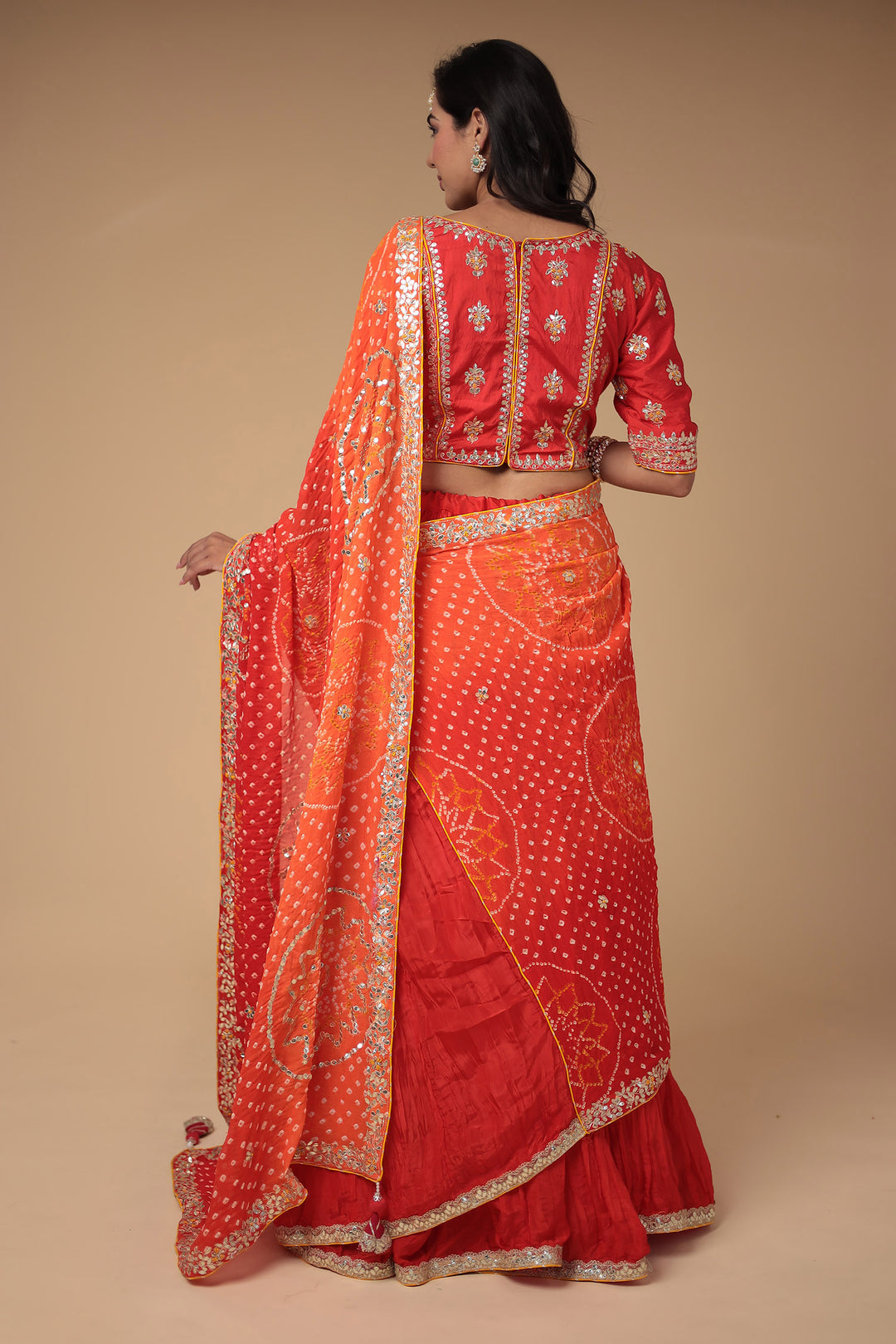 Buy Silk Crush Designer Lehenga for Bride