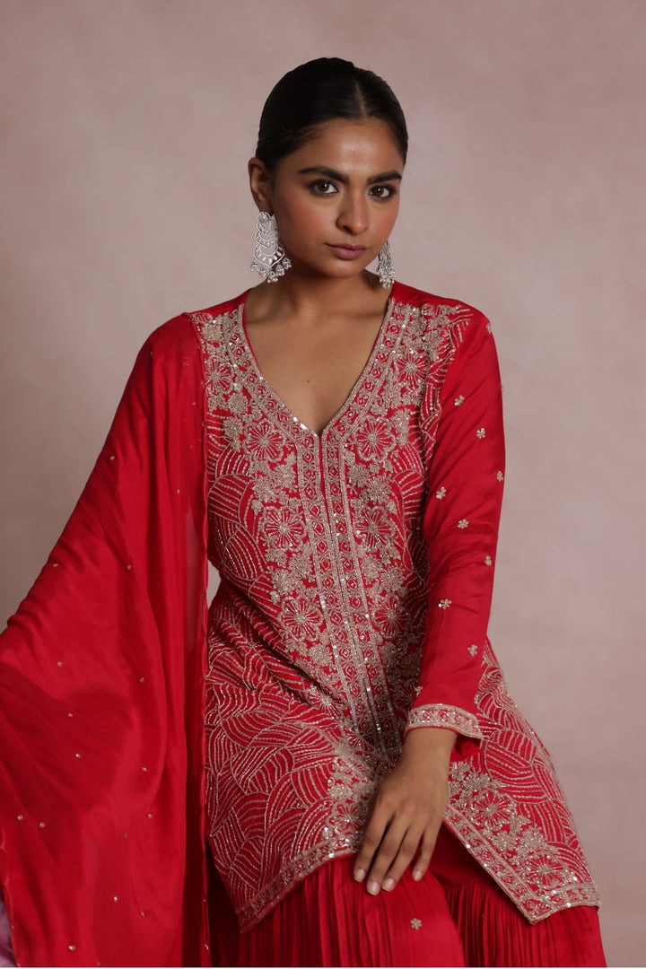 Chinon Indowestern Sharara Suit with Embellished work