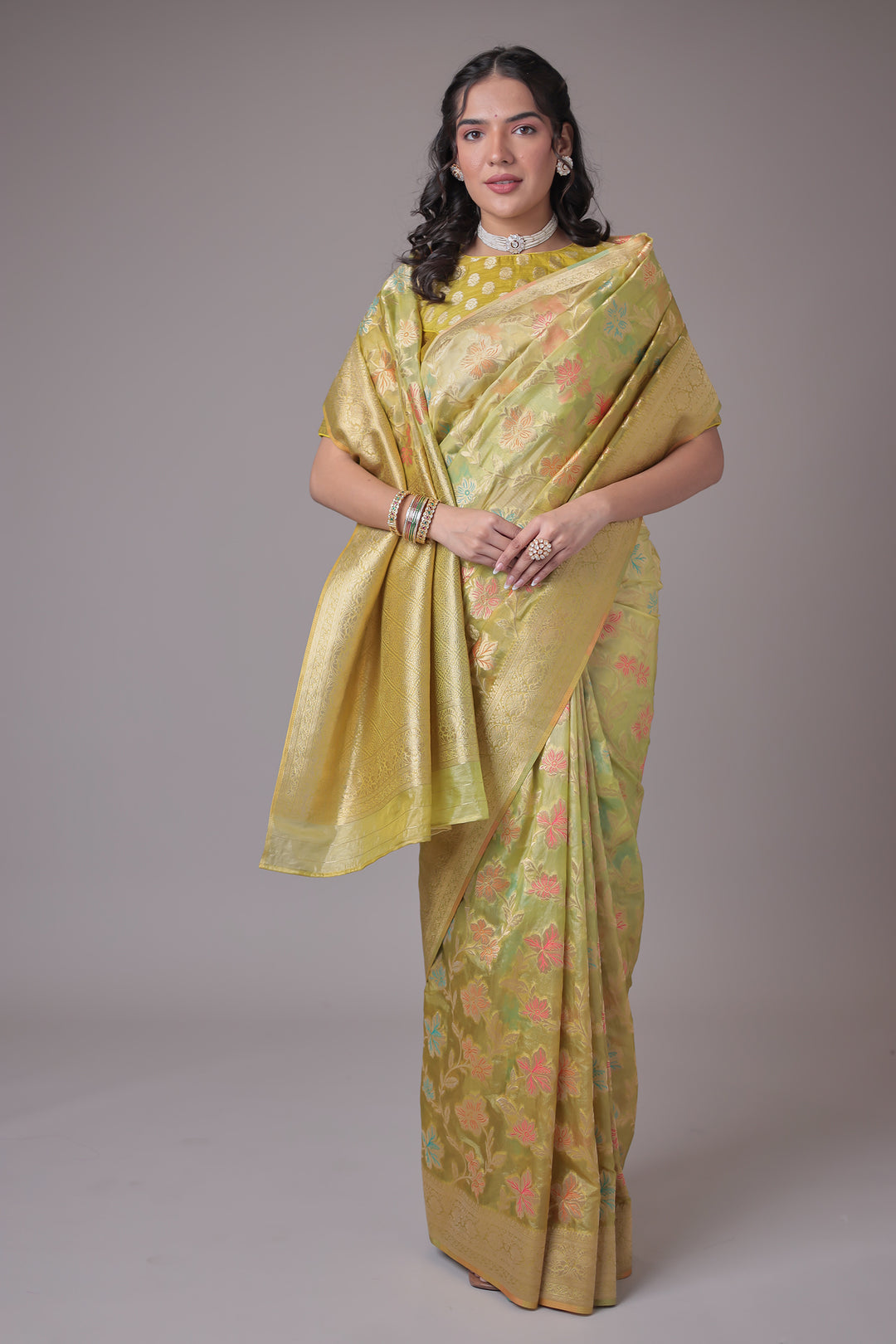 Hand Woven Organza Silk Saree