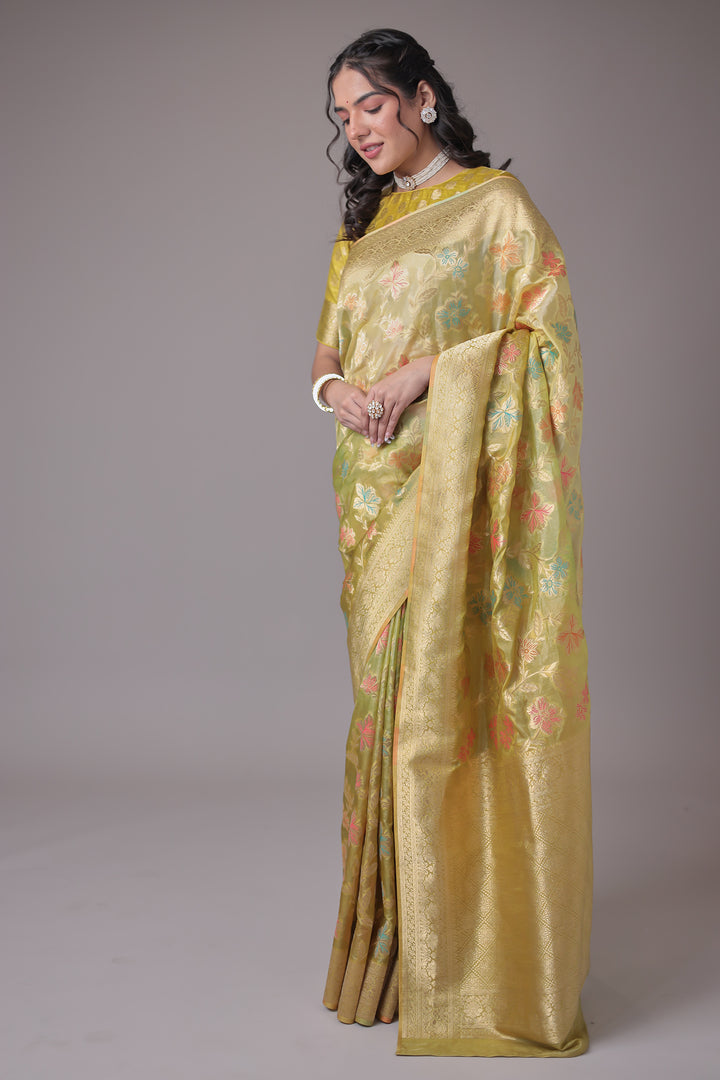 Hand Woven Organza Silk Saree