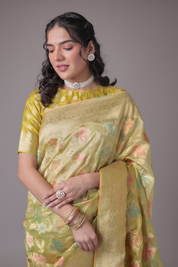 Hand Woven Organza Silk Saree