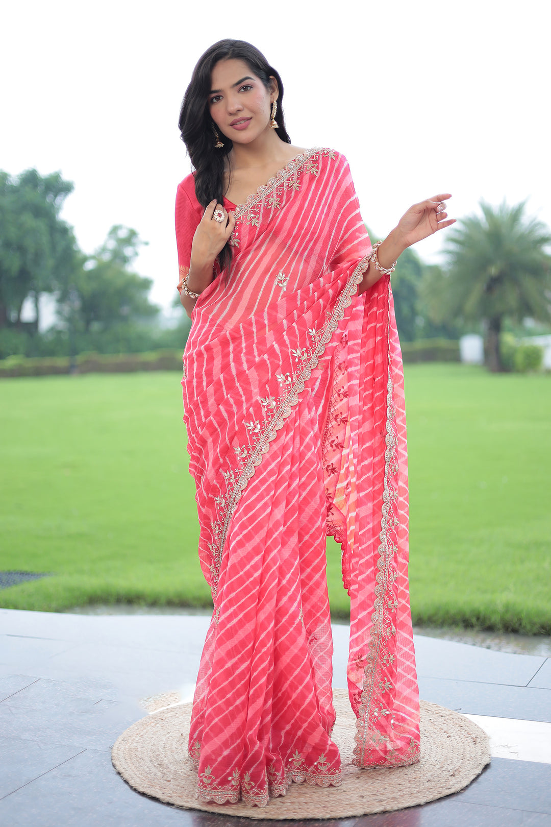 Indian Wear, Sarees, Sadi, Sari, Stylist Saree, Saree for Wedding, Branded Saree, Zari Sarees, Womesn Wear, Ethnic Wear, Traditional Wear, leheriya saree, gota patti saree, kota doria saree, sawan special