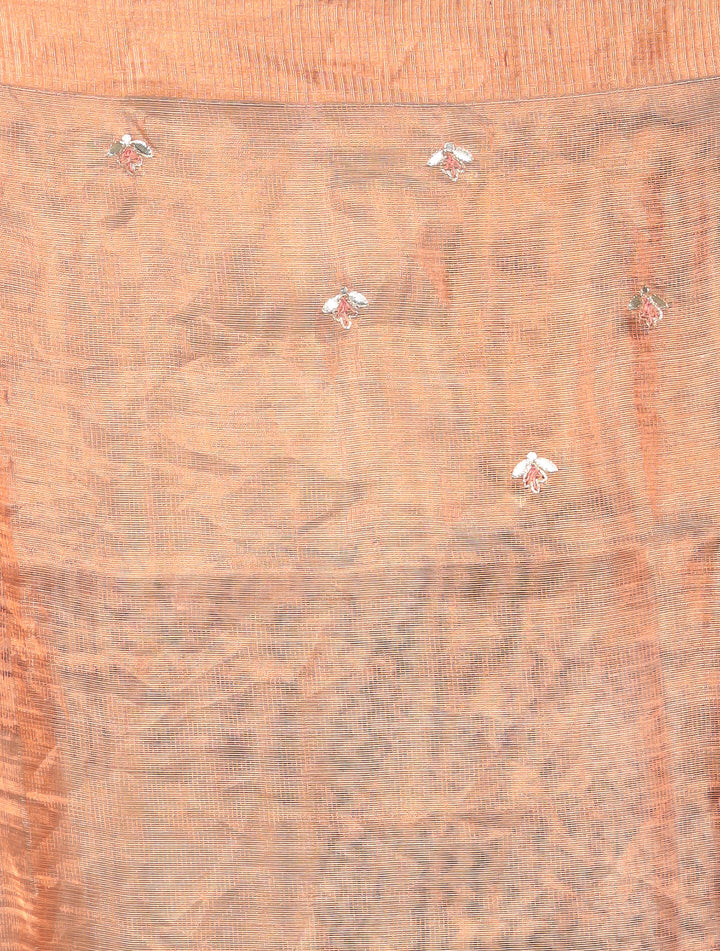 Tissue Saree Embroidered with Gota Patti work