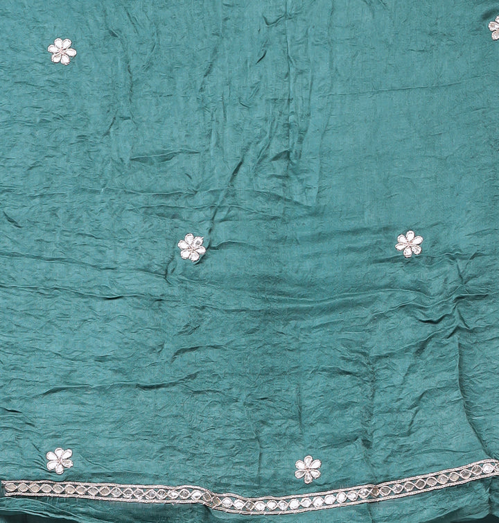 Bandhej Ghatchola Silk Saree with Gota Patti work