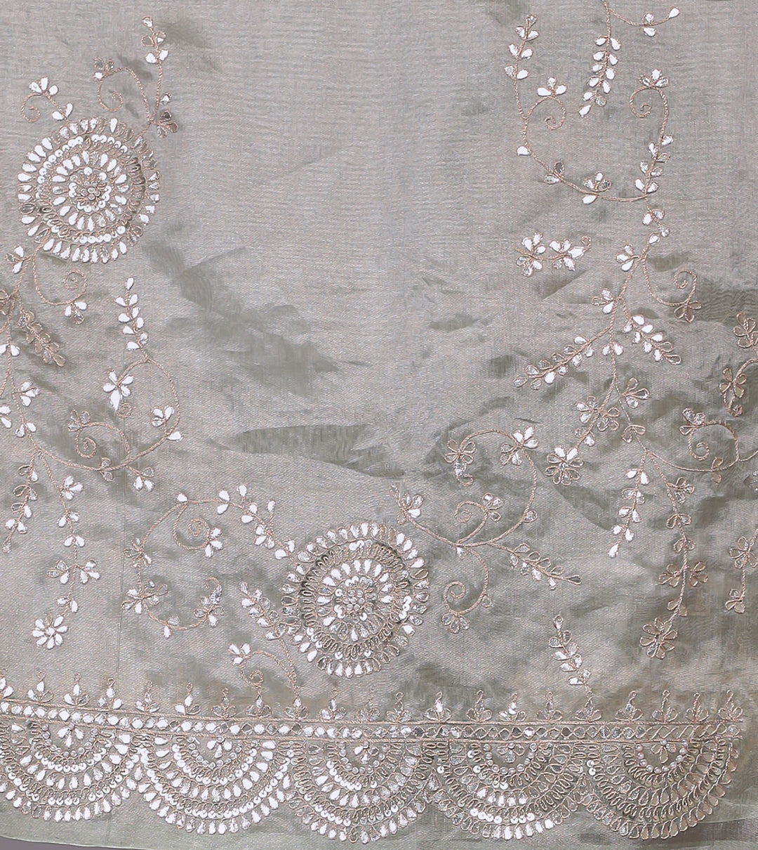 Organza Saree Embroidered with Gota Patti work