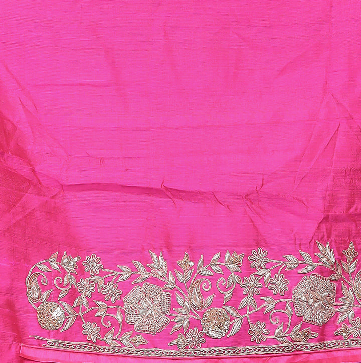 Crepe Silk Saree Embellished with Dori and Zardozi work