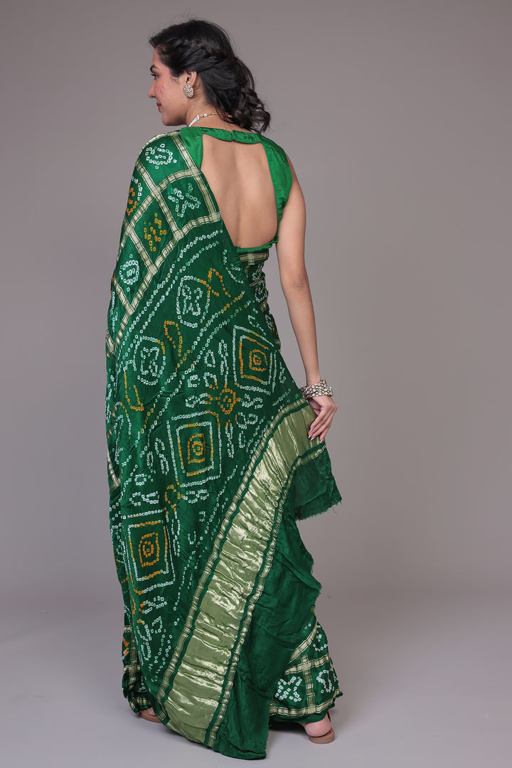 Bandhej Ghatchola Silk Saree with Zari work