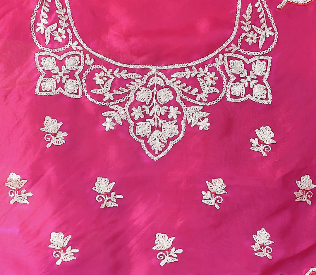 Organza Saree Embroidered with Pittan work