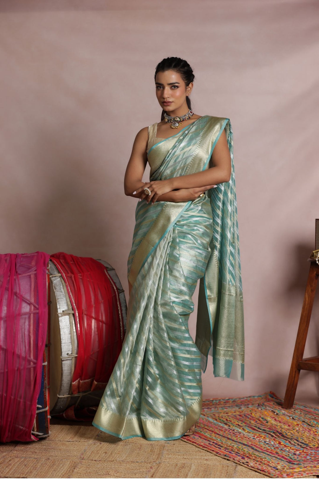 Woven Blended Organza Banarasi Saree