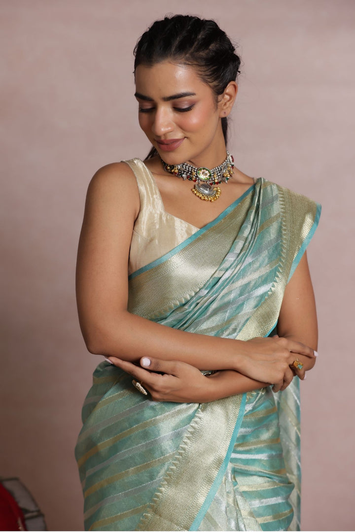 Woven Blended Organza Banarasi Saree