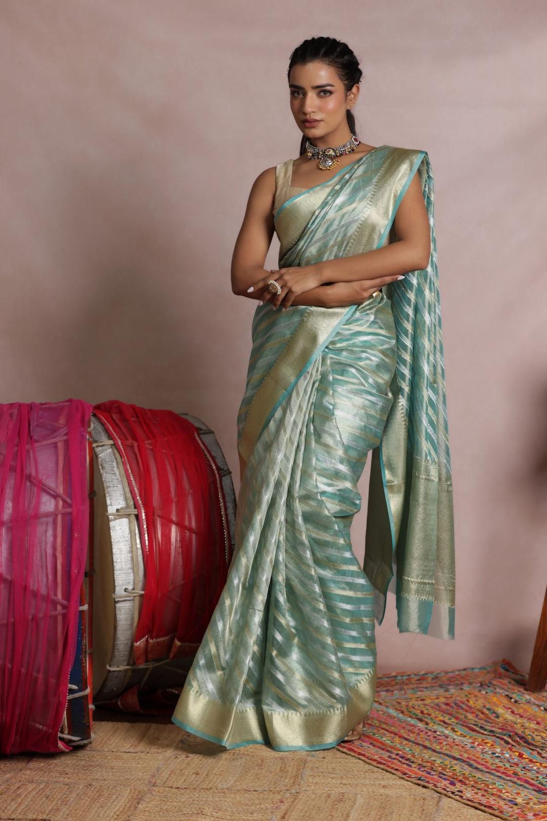 Woven Blended Organza Banarasi Saree