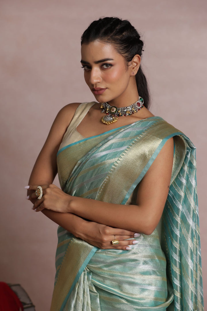 Woven Blended Organza Banarasi Saree