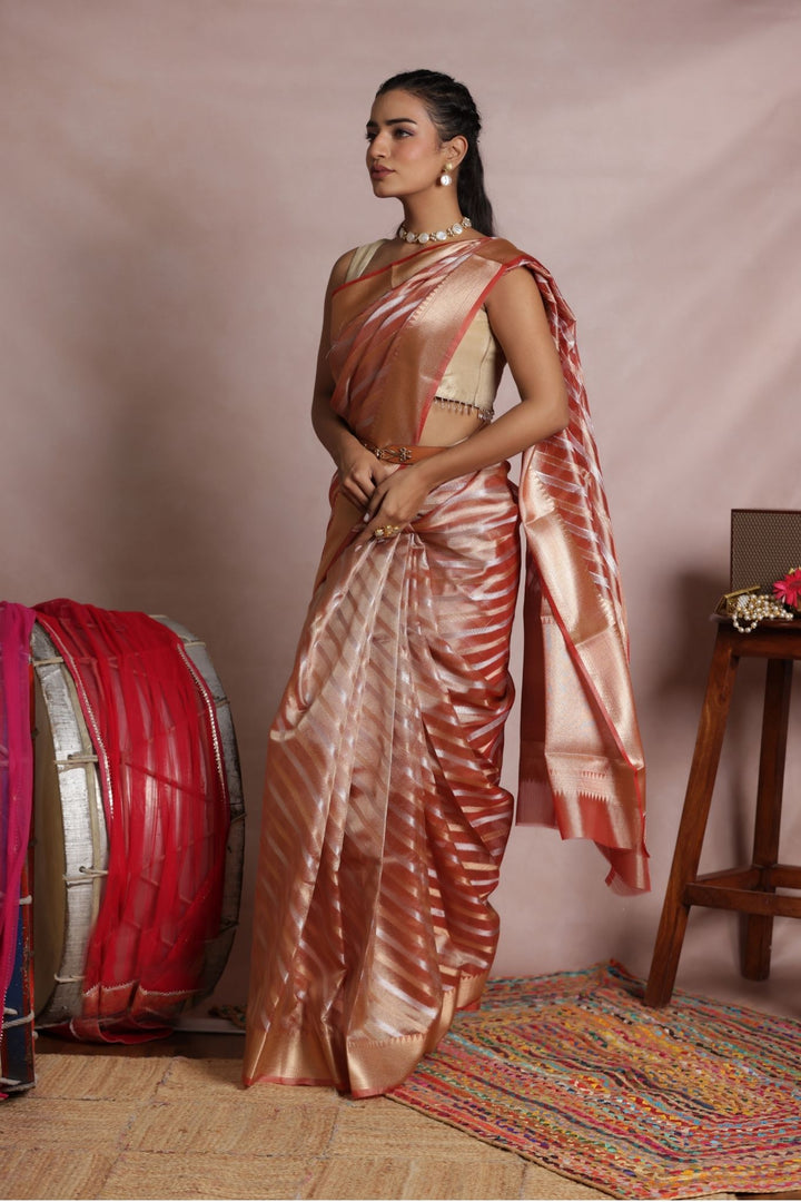 Woven Blended Organza Banarasi Saree