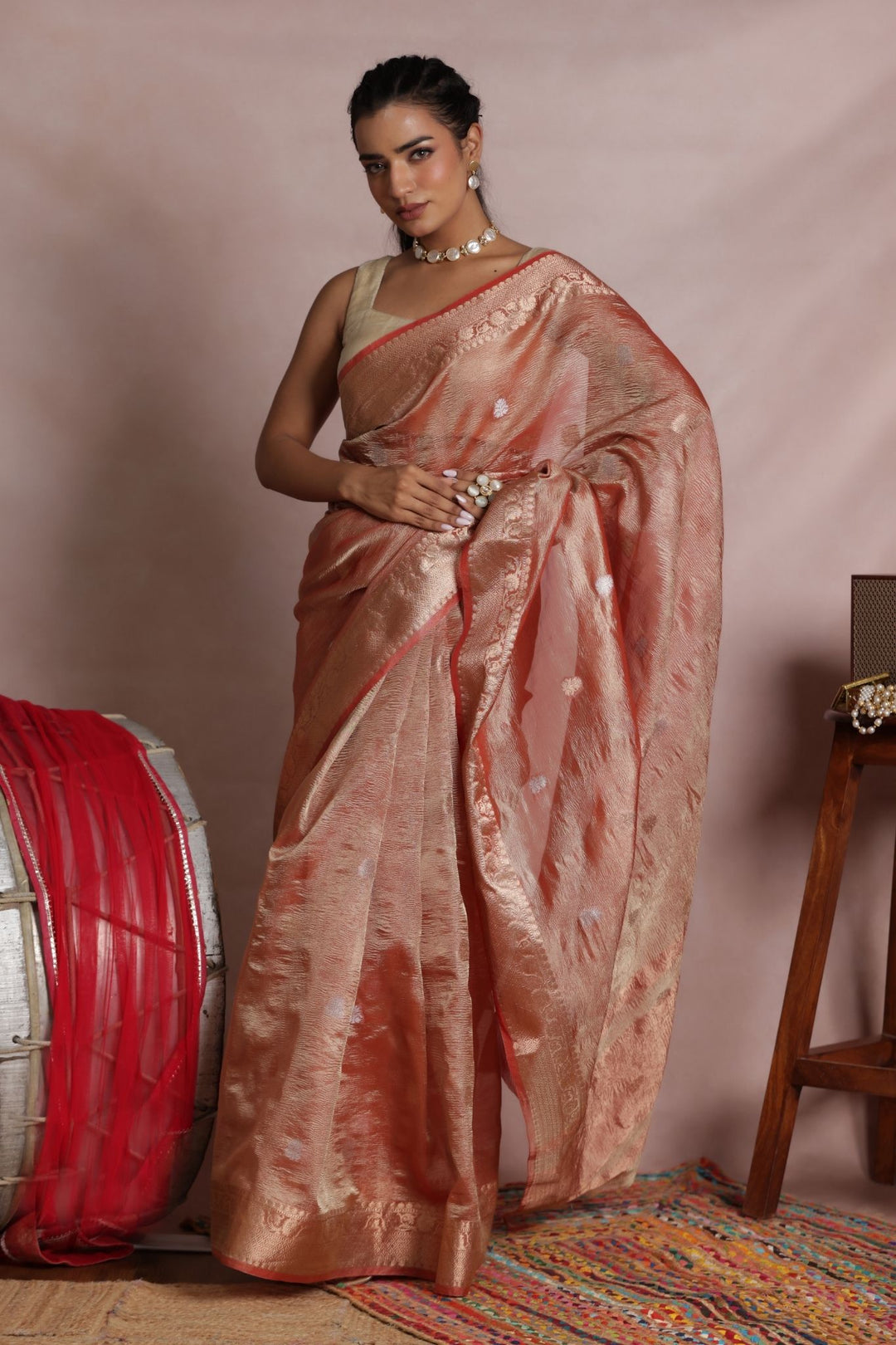 Woven Blended Organza Banarasi Saree