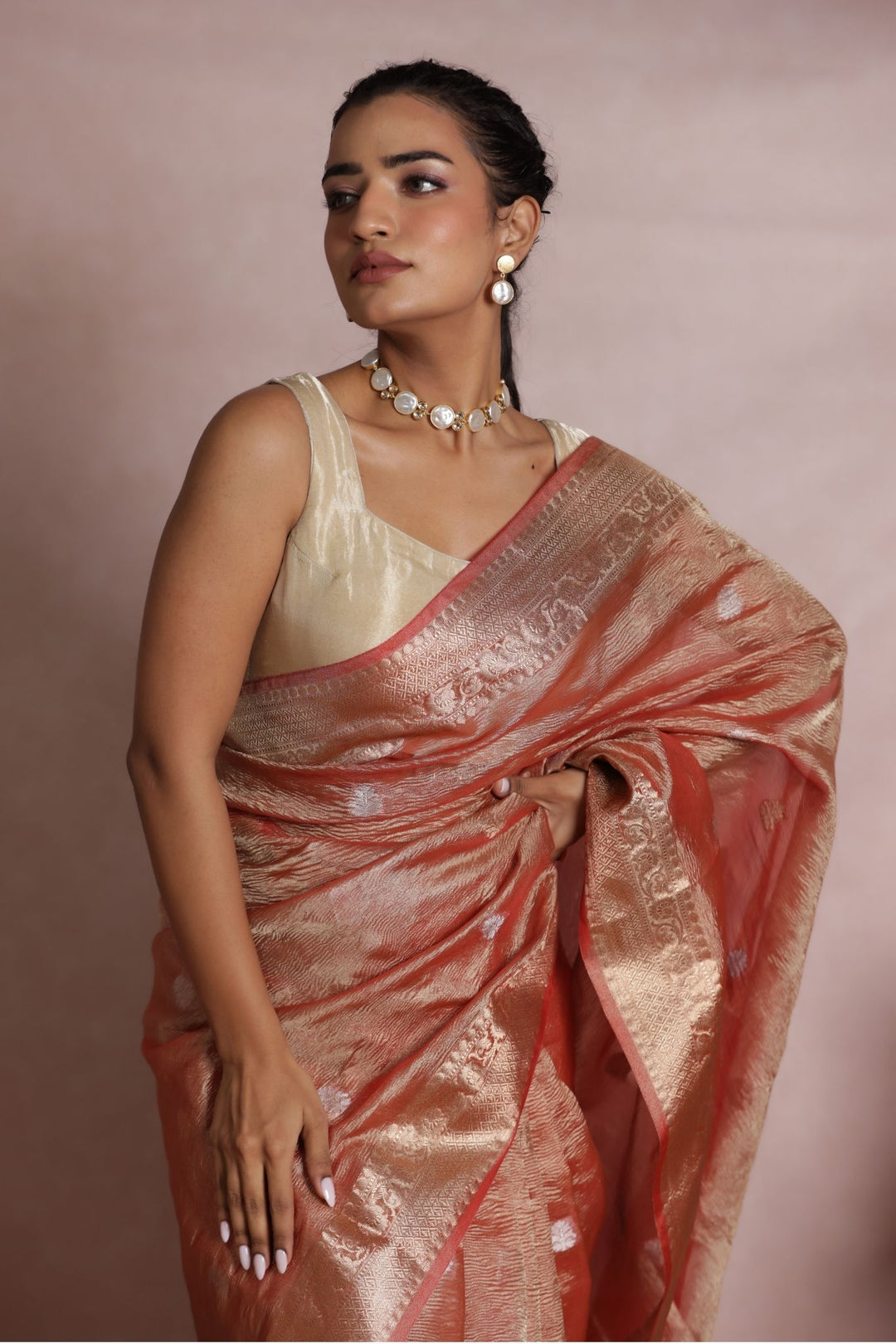 Woven Blended Organza Banarasi Saree