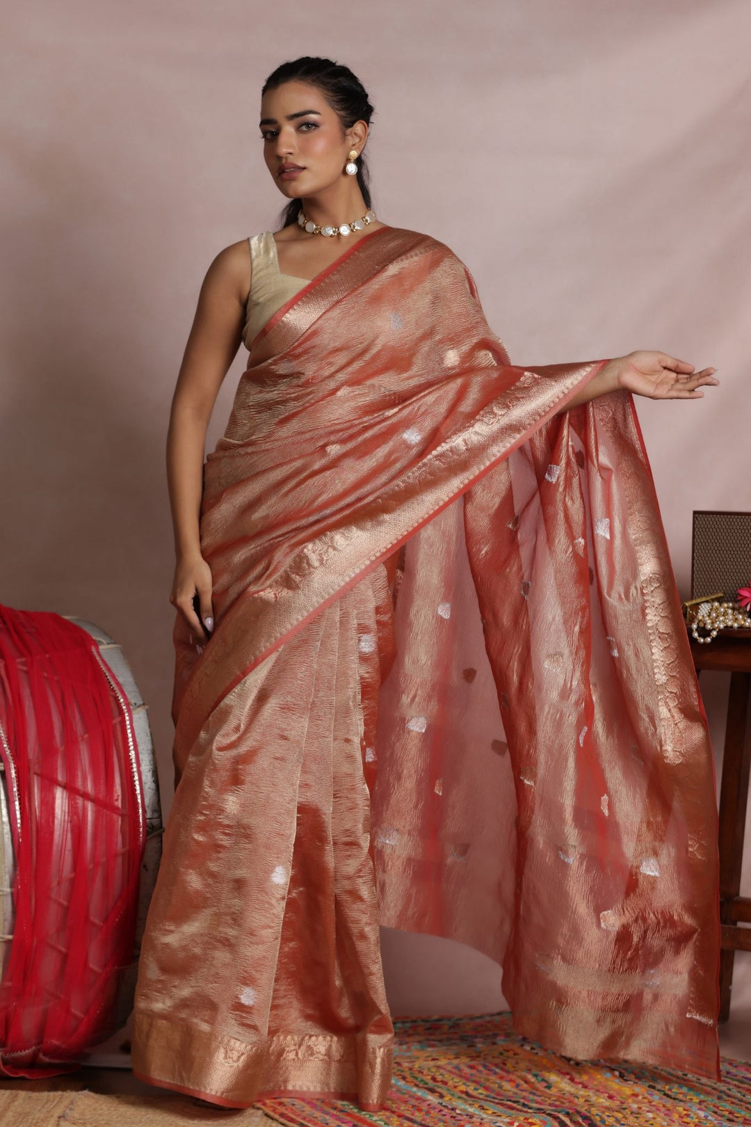 Woven Blended Organza Banarasi Saree