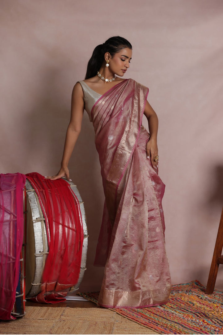 Woven Blended Organza Banarasi Saree