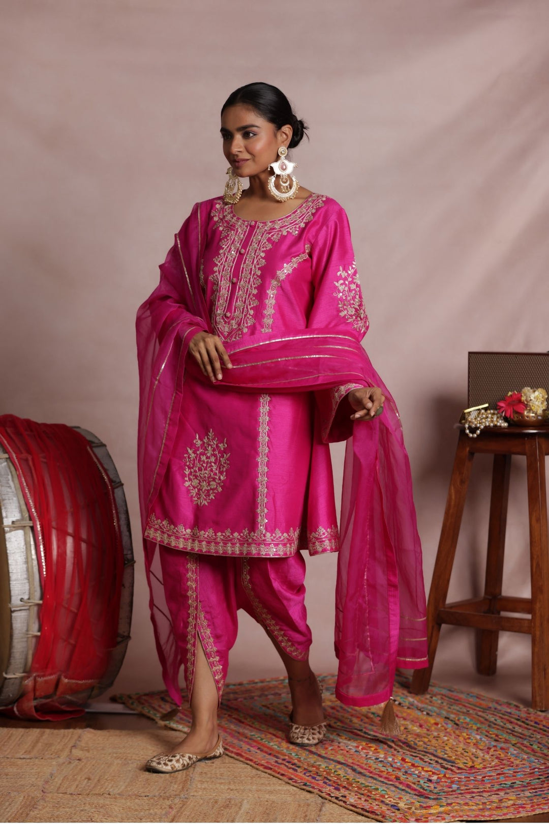 Dhoti Silk Suit Intricate with Full Embroidered work