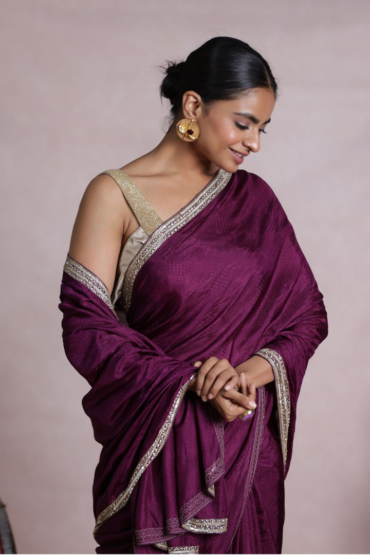 Silk Saree Embellished with Intricate Border Detailing