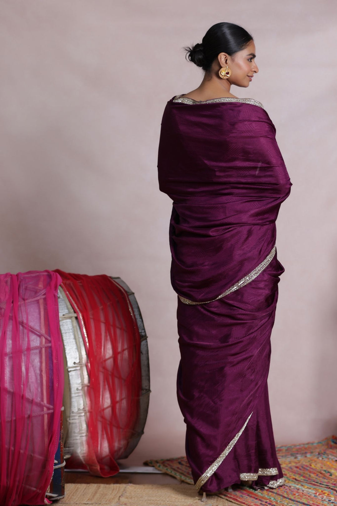 Silk Saree Embellished with Intricate Border Detailing